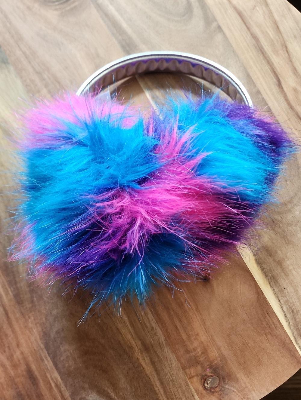 Justice Girls Faux Fur Multi-Color Earmuffs - One Size Excellent Condition